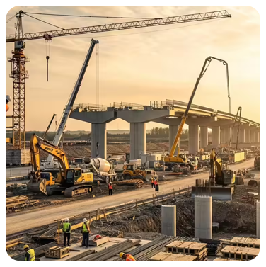 usage of clamps in infrastructure industry