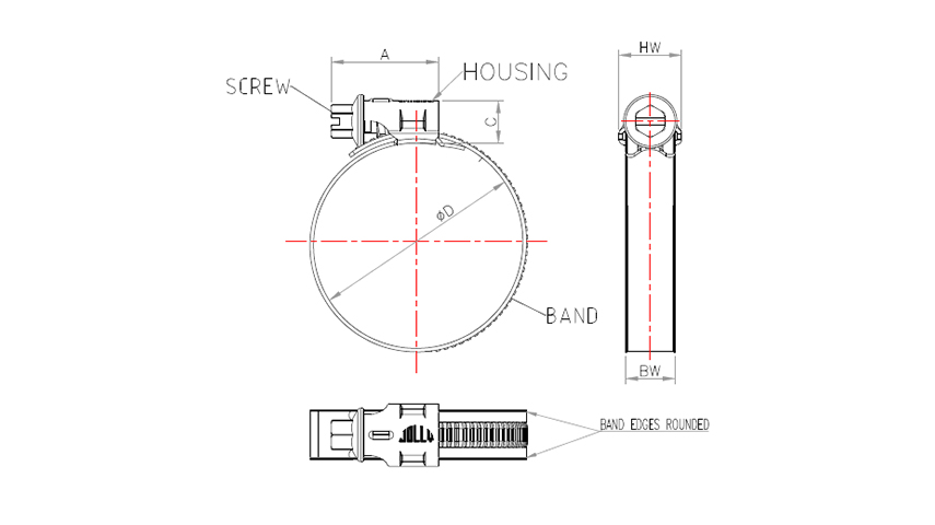 One-Way Serreted clamp (FS)