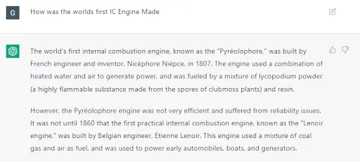 worlds first IC engine made